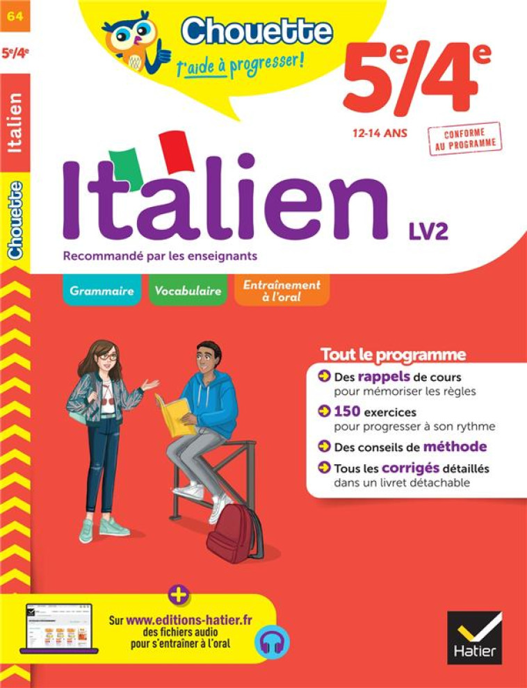 CHOUETTE 5E4E ITALIEN LV2 - PILLET VALENTINE - HATIER SCOLAIRE