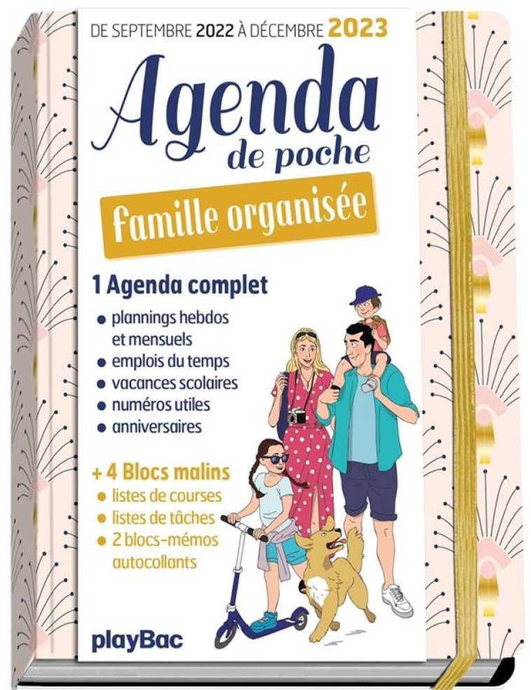 AGENDA DE POCHE DE LA FAMILLE ORGANISEE 2023 - ROSE (DE SEPT 2022 A DECEMBRE 2023) - S'ORGANISER N'A - XXX - NC