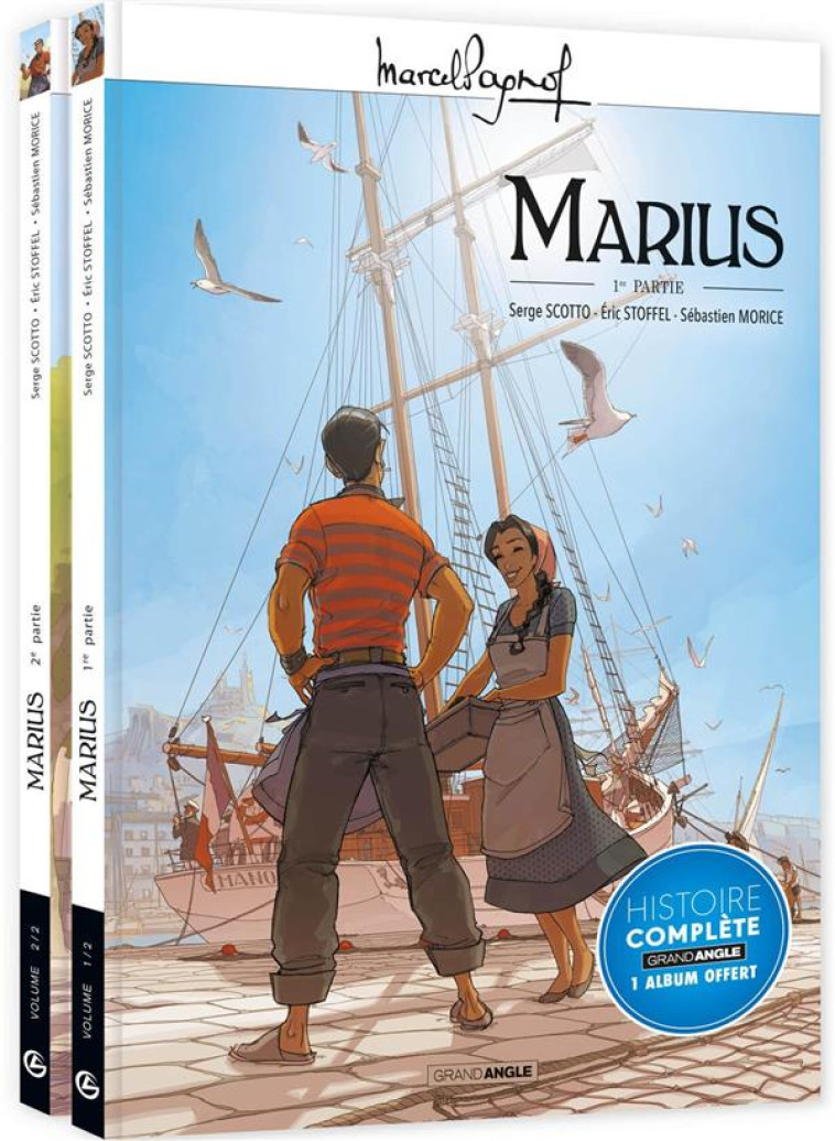 M. PAGNOL EN BD : MARIUS - PACK PROMO HISTOIRE COMPLETE - MORICE/SCOTTO - BAMBOO