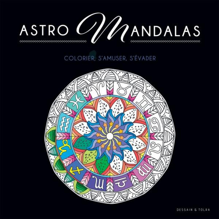 BLACK COLORIAGE - ASTRO MANDALAS - XXX - PU SEPTENTRION