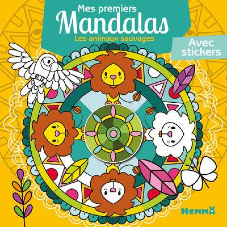 MES PREMIERS MANDALAS - LES ANIMAUX SAUVAGES - AVEC STICKERS - LIM CHRYSTELE - HEMMA