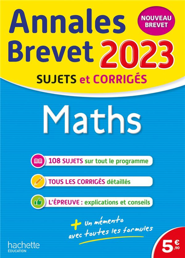 ANNALES BREVET 2023 - MATHS - ROUSSEAU PHILIPPE - HACHETTE