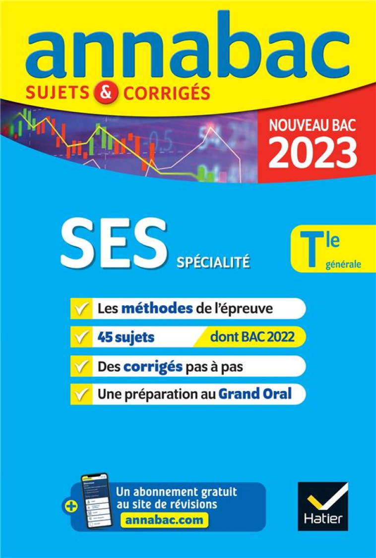 ANNALES DU BAC ANNABAC 2023 SES TLE GENERALE (SPECIALITE) - METHODES & SUJETS CORRIGES NOUVEAU BAC - XXX - HATIER SCOLAIRE