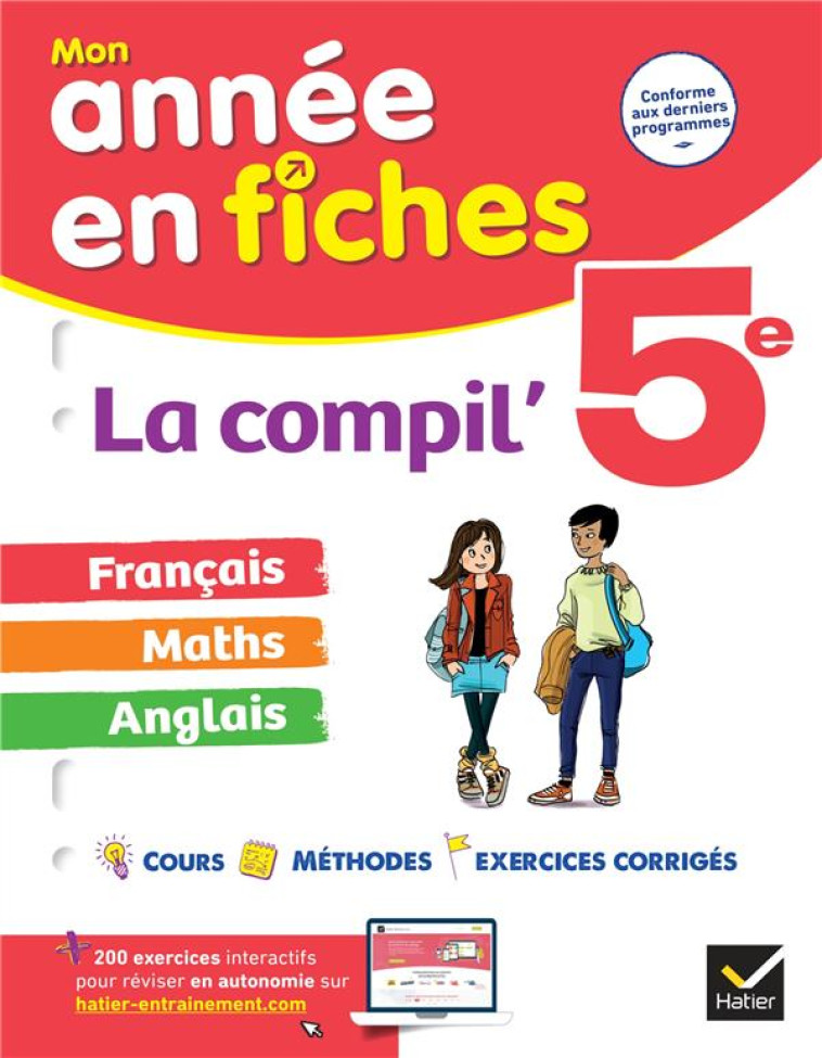 LA COMPIL' 5E  : FRANCAIS, MATHS ET ANGLAIS - FICHES DE REVISION & EXERCICES DANS TOUTES LES MATIERE - XXX - HATIER SCOLAIRE