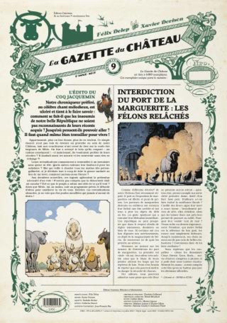 LE CHATEAU DES ANIMAUX T3 - GAZETTE 9 - DORISON/DELEP - CASTERMAN