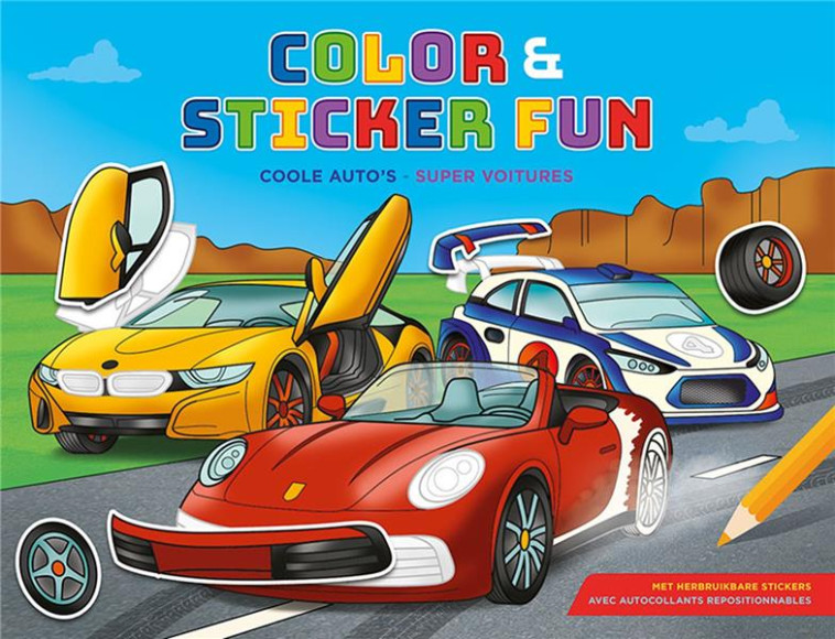 COLOR & STICKER FUN - AUTOCAR - COLLECTIF - NC