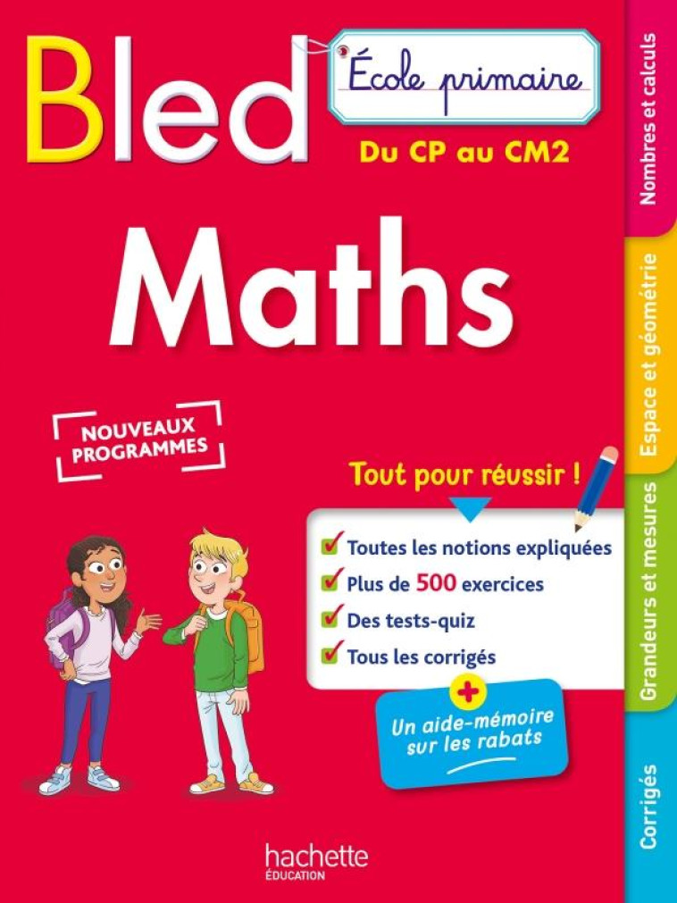 BLED ECOLE PRIMAIRE MATHS CE1 AU CM2 - BRAMAND/LAFONT - HACHETTE