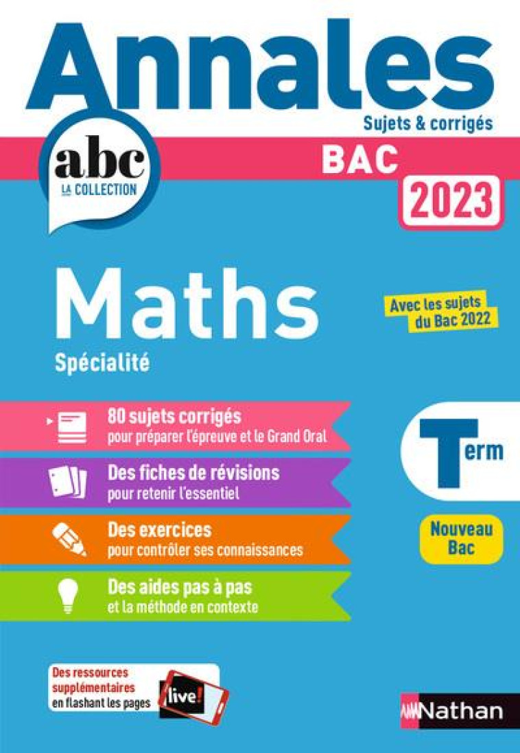 ANNALES BAC 2023 MATHS TERMINALE - CORRIGE - BESSON/LERICQUE - CLE INTERNAT