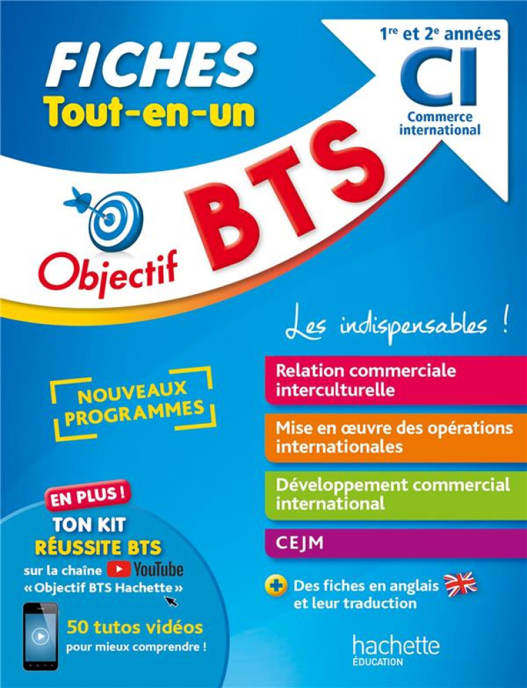 OBJECTIF BTS COMMERCE INTERNATIONAL -  FICHES TOUT-EN-UN - GERONIMI/BONNEFOUS - HACHETTE