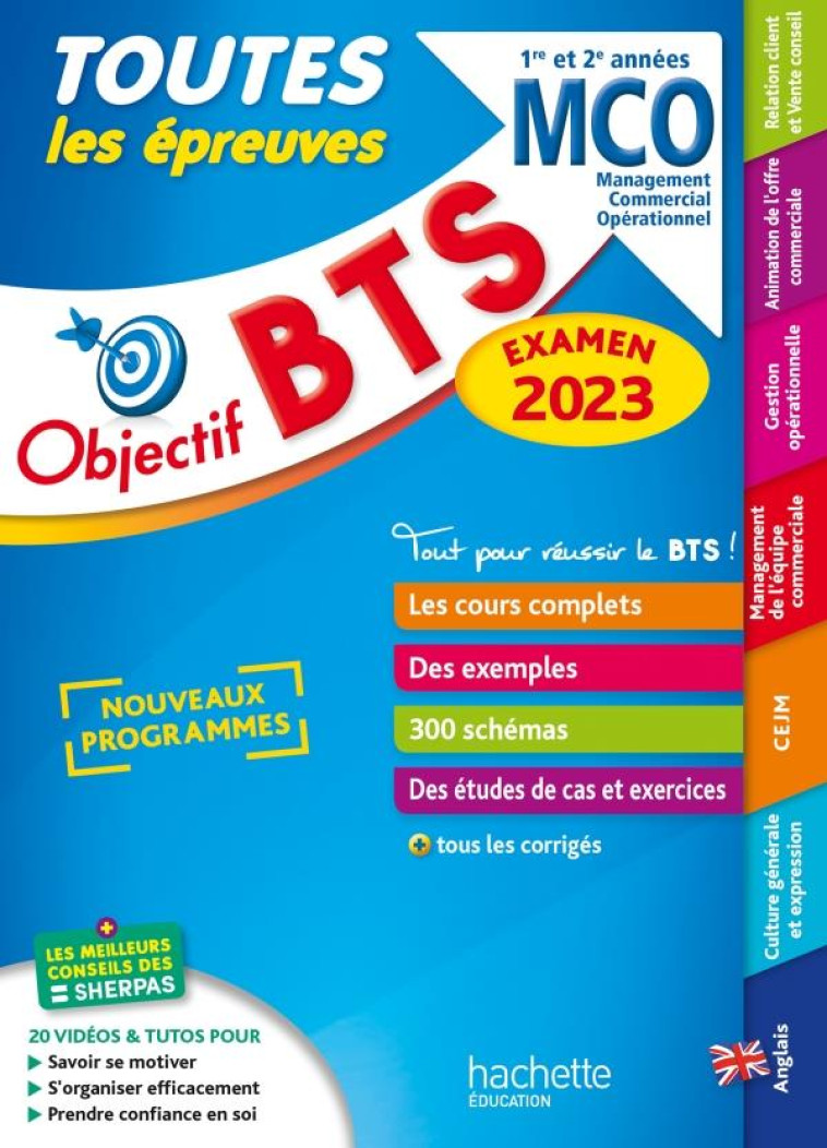 OBJECTIF BTS MCO (1RE ET 2E ANNEES) - TOUTES LES EPREUVES, EXAMEN 2023 - BONNEFOUS/GERONIMI - HACHETTE