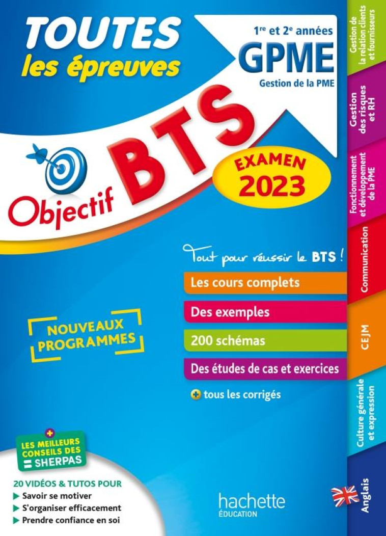 OBJECTIF BTS GPME (1RE ET 2E ANNEES) - TOUTES LES EPREUVES, EXAMEN 2023 - THEDIE/TORRES VERA - HACHETTE