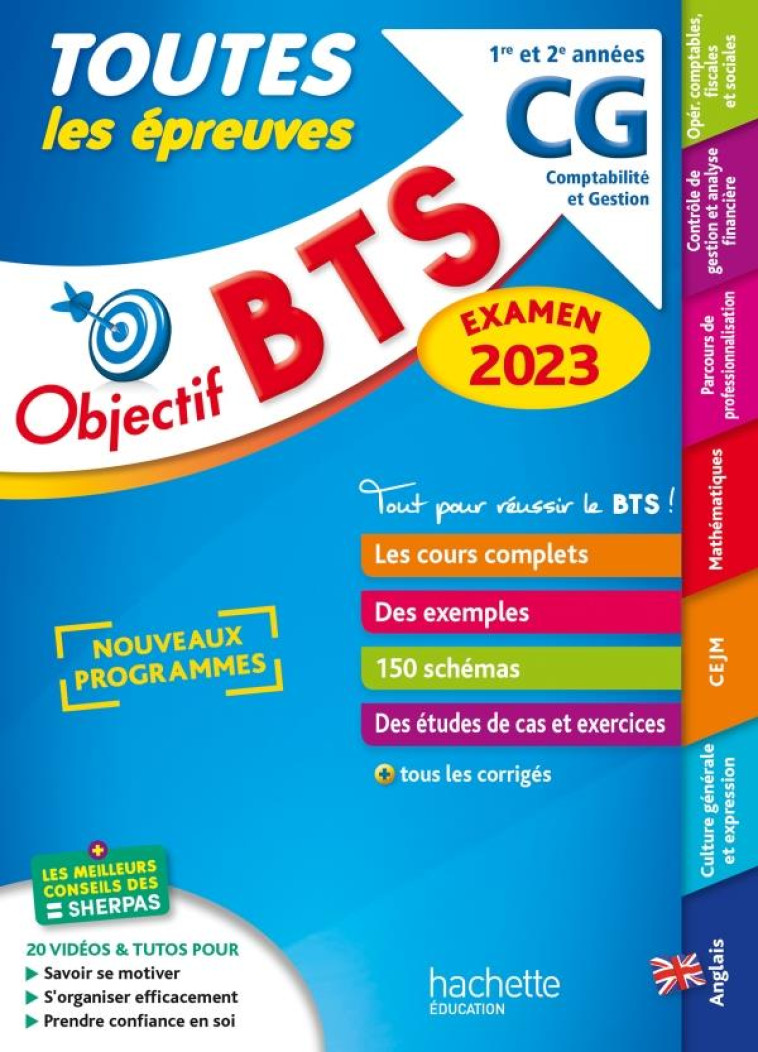 OBJECTIF BTS CG (1RE ET 2E ANNEES) - TOUTES LES EPREUVES, EXAMEN 2023 - BONNEFOUS/LECCIA - HACHETTE