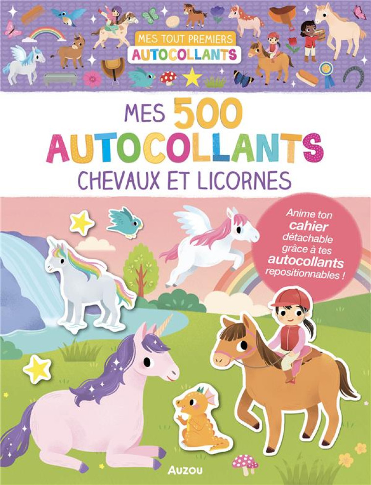 500 AUTOCOLLANTS - CHEVAUX ET LICORNES - WU YI-HSUAN - PHILIPPE AUZOU