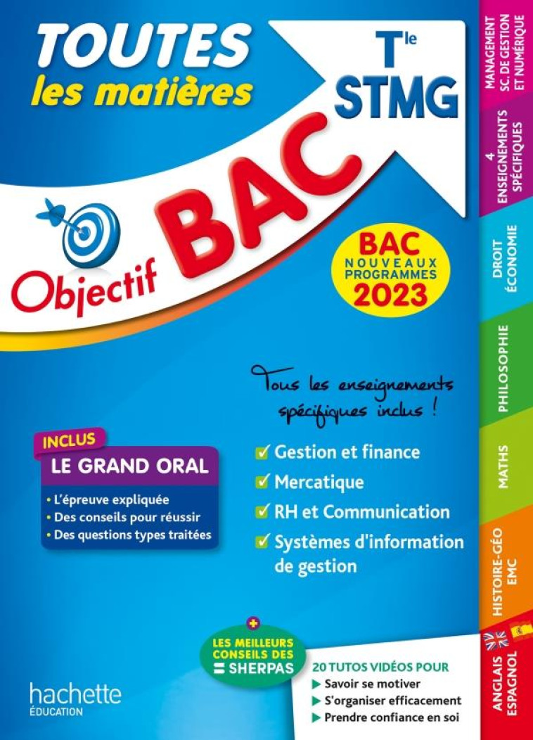 OBJECTIF BAC 2023 - TERM STMG TOUTES LES MATIERES - BLOCH/PROST/GARNIER - HACHETTE