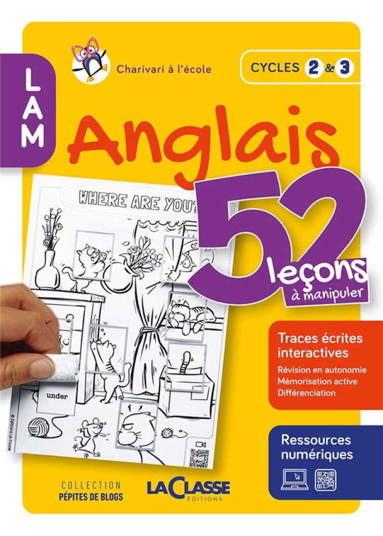 ANGLAIS 52 LECONS A MANIPULER - CHARIVARI A L-ECOLE - MARTIN MEDIA