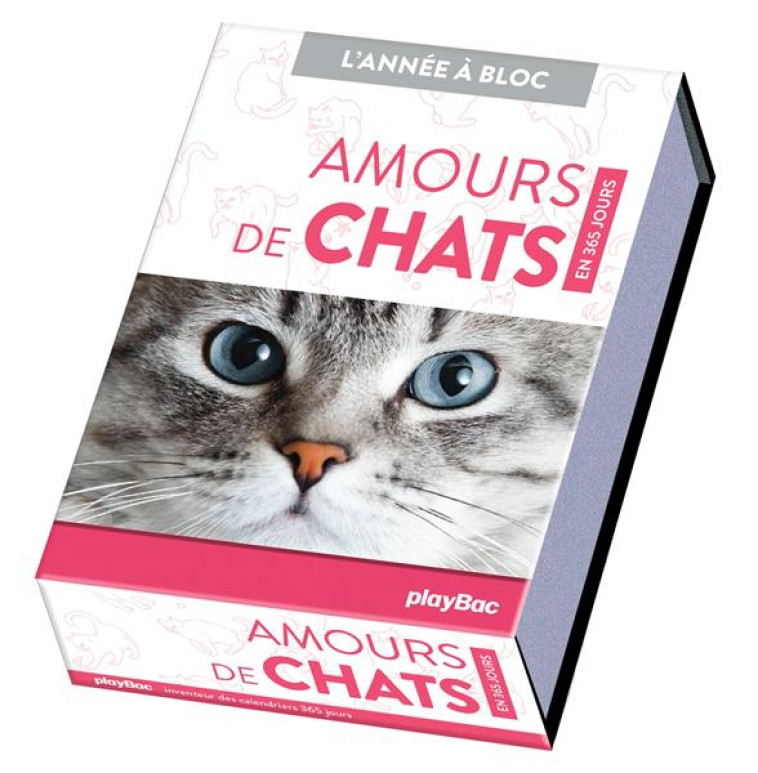 CALENDRIER AMOURS DE CHATS EN 365 JOURS - L'ANNEE A BLOC - PLAYBAC EDITIONS - PRISMA