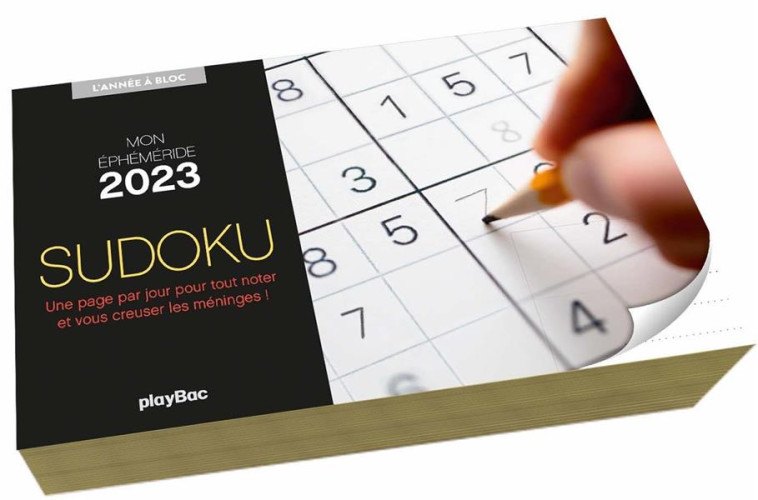 MON CALENDRIER EPHEMERIDE 2023 SUDOKU - L'ANNEE A BLOC (DE JANV. A DEC. 2023) - PLAYBAC EDITIONS - NC