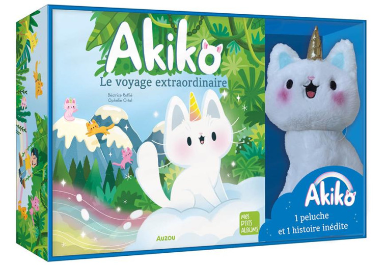 COFFRET AKIKO - LE VOYAGE EXTRAORDINAIRE - PELUCHE - RUFFIE/ORTAL - PHILIPPE AUZOU