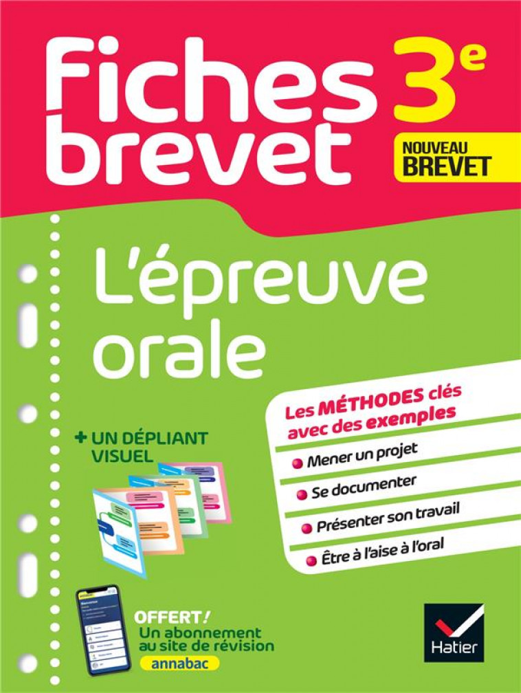 FICHES BREVET L'EPREUVE ORALE 3E BREVET 2023 - FICHES DE REVISION & QUIZ - GAILLARD/PERROT - HATIER SCOLAIRE