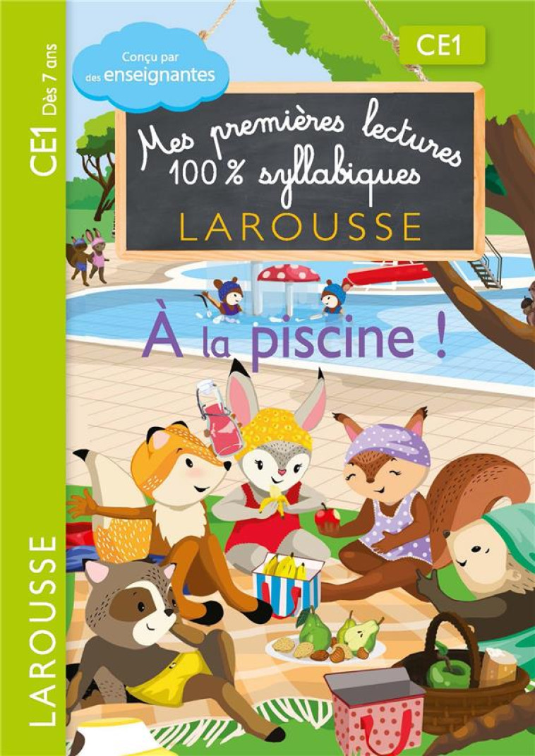 PREMIERES LECTURES SYLLABIQUES CE1 - A LA PISCINE - HEFFNER/LEVALLOIS - LAROUSSE