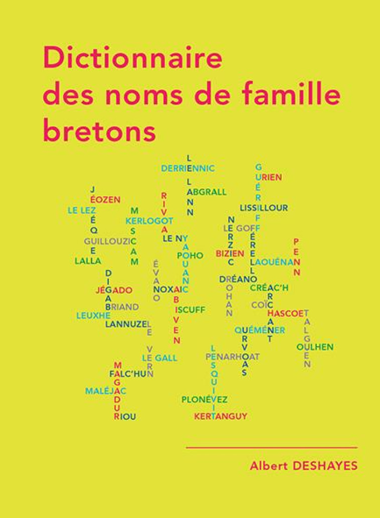 DICTIONNAIRE DES NOMS DE FAMILLE BRETONS - DESHAYES ALBERT - LABEL LN