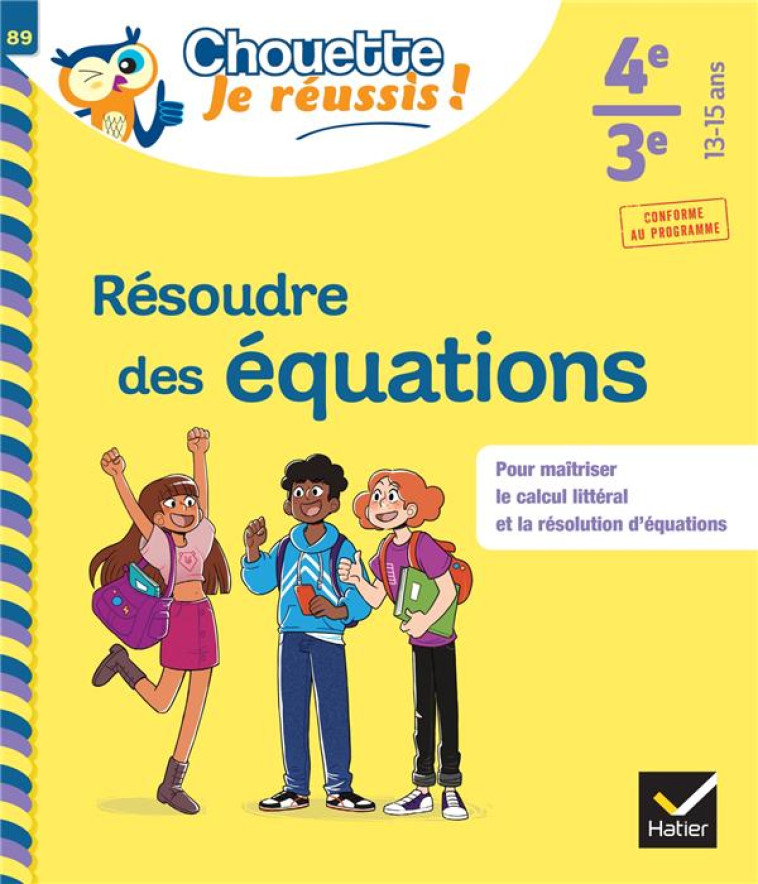 RESOUDRE DES EQUATIONS 4E, 3E - CAHIER DE SOUTIEN EN MATHS (COLLEGE) - LEMOINE/SALVAN - HATIER SCOLAIRE