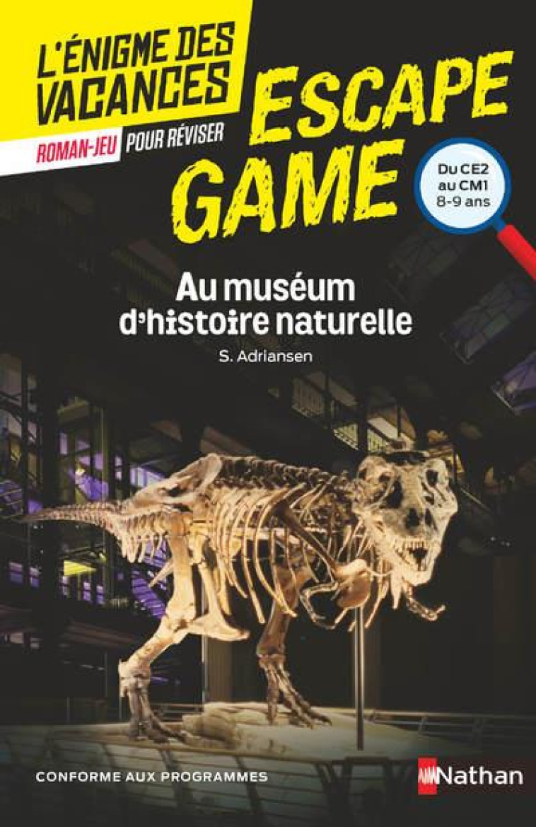 ESCAPE GAME CE2-CM1: AU MUSEUM D-HISTOIRE NATURELLE - ADRIANSEN/TOURY - CLE INTERNAT