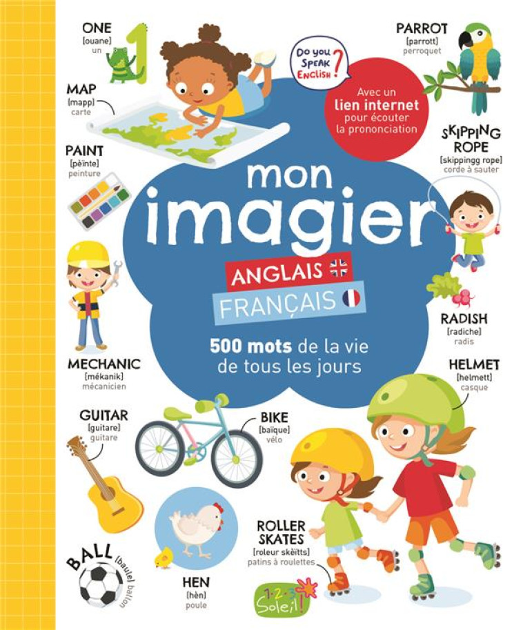 MON IMAGIER FRANCAIS - ANGLAIS (COLL. IMAGIER BILINGUE) - ATELIER CLORO - 1 2 3 SOLEIL