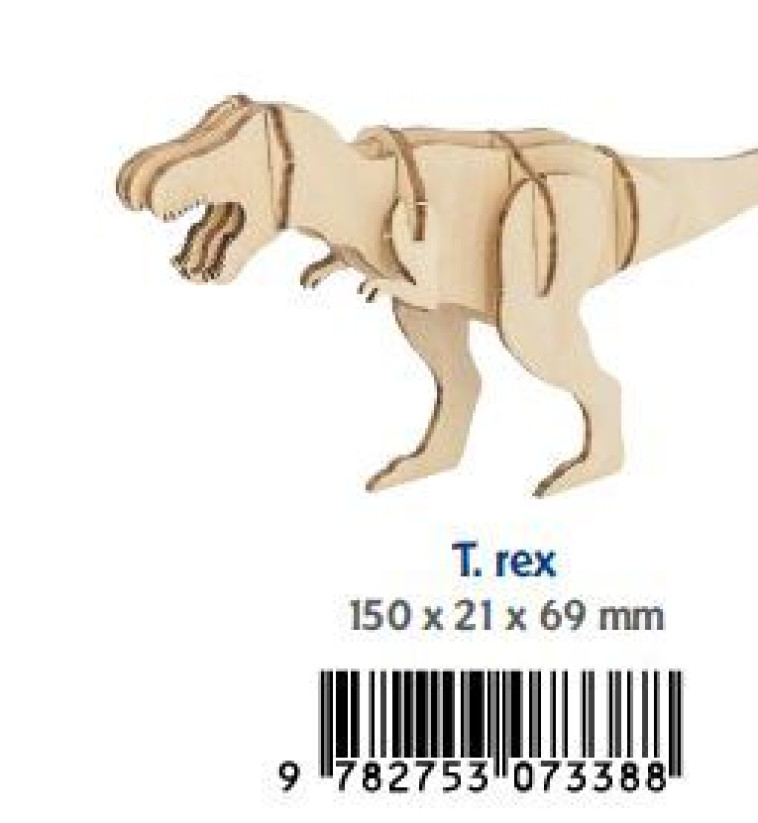 T REX MAQUETTE EN BOIS -  Collectif - PICCOLIA