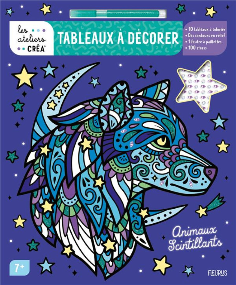 TABLEAUX A DECORER - ANIMAUX SCINTILLANTS - FABRE LEA - NC