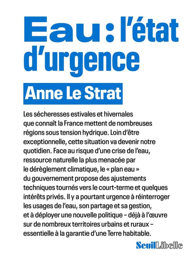 L-EAU EN PARTAGE - LE STRAT ANNE - SEUIL