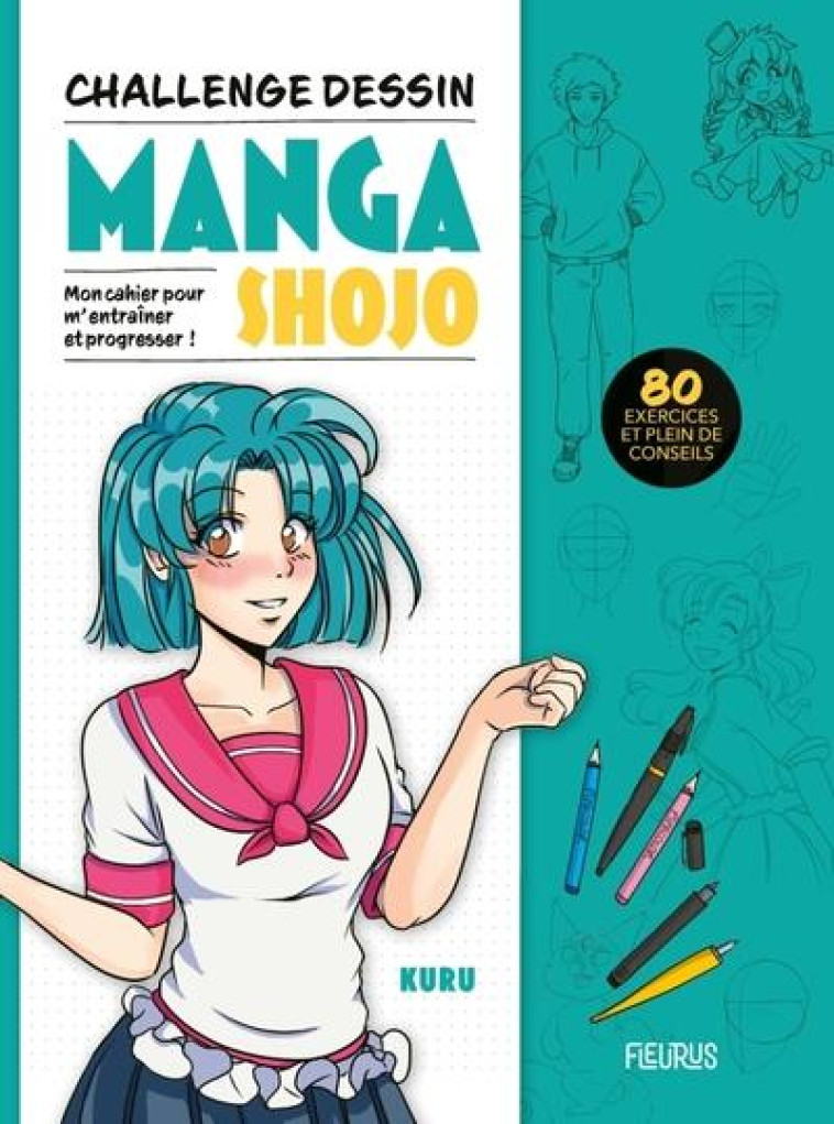 CHALLENGE DESSIN - MANGA SHOJO - KURU - FLEURUS