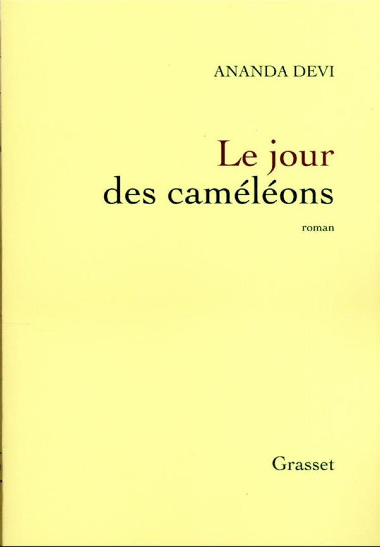 LE JOUR DES CAMELEONS - ROMAN - DEVI ANANDA - GRASSET