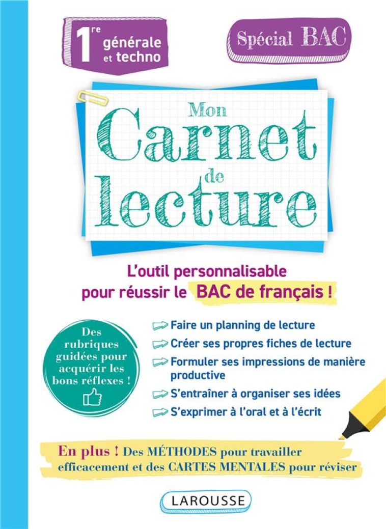 CARNET DE LECTURE LYCEE - LOT BEATRIX - LAROUSSE