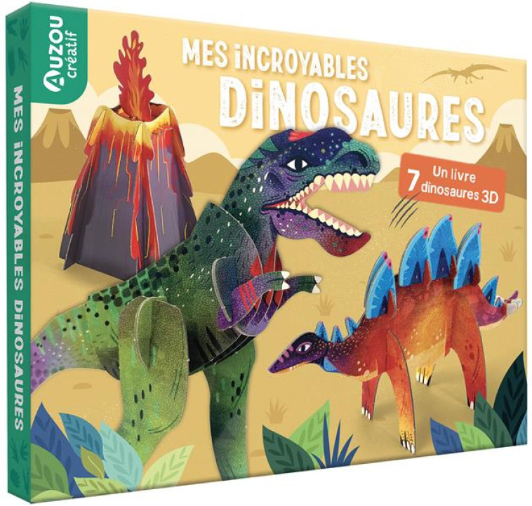 MON COFFRET D-ARTISTE - MES DINOSAURES A CONSTRUIRE - GUESNE/MLLE HIPOLYTE - PHILIPPE AUZOU