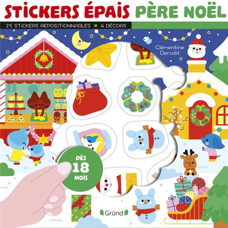 STICKERS EPAIS - PERE NOEL - DERODIT CLEMENTINE - NC