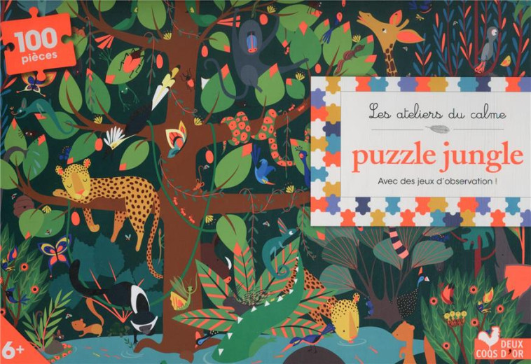 PUZZLE JUNGLE - 1 PUZZLE 100 PIECES ET DES JEUX D-OBSERVATION - PAGE ALICE - NC