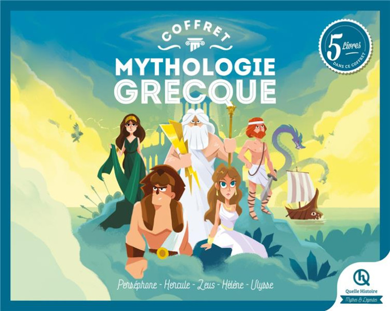 COFFRET MYTHOLOGIE GRECQUE - PERSEPHONE - HERCULE - ZEUS - HELENE - ULYSSE - XXX - QUELLE HISTOIRE