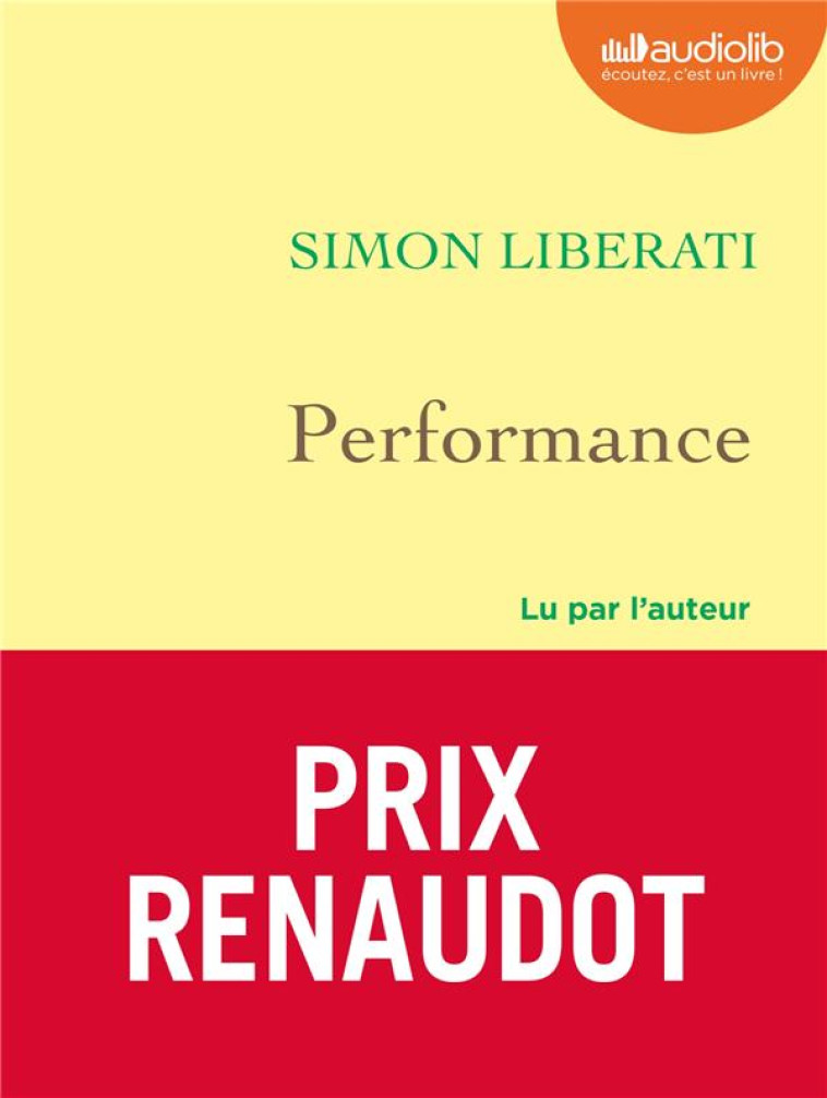 PERFORMANCE - LIVRE AUDIO 1 CD MP3 - LIBERATI SIMON - AUDIOLIB