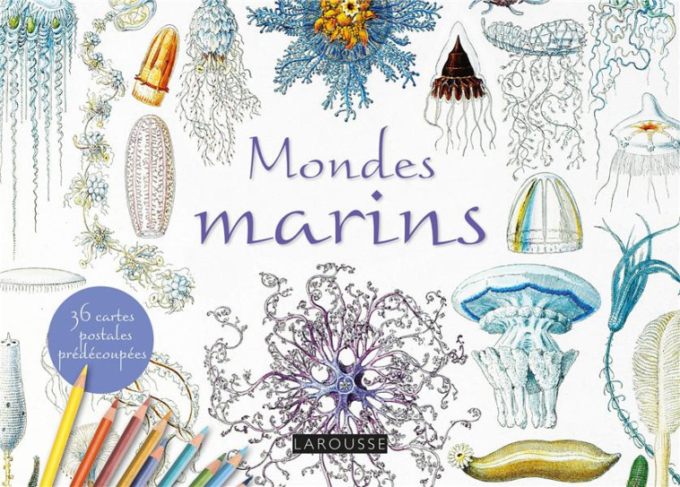 CARTES POSTALES A COLORIER : MONDES MARINS - COLLECTIF - NC