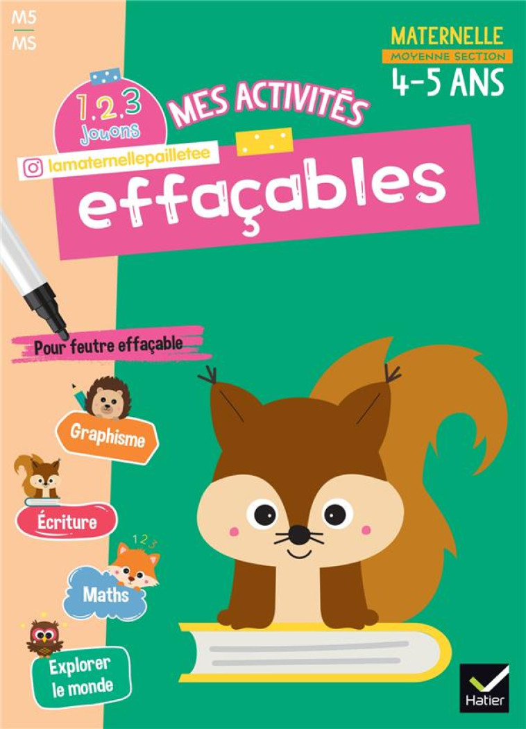 MES ACTIVITES EFFACABLES MOYENNE SECTION - 1, 2, 3 JOUONS ! - WAELES/HEILLETTE - HATIER SCOLAIRE