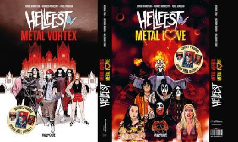 COFFRET HELLFEST 2 ALBUMS AVEC AFFICHE HELL - HELLFEST METAL VORTEX + HELLFEST METAL LOVE + AFFICHE - HODECENT/BERNSTEIN - ROUQUEMOUTE