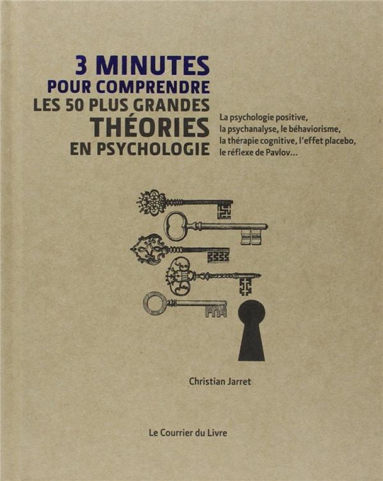 3 MINUTES POUR COMPRENDRE : LES 50 PLUS GRANDES THEORIES EN PSYCHOLOGIE  -  LA PSYCHOLOGIE POSITIVE, LA PSYCHANALYSE, LE BEHAVIORISME, LA THERAPIE COGNITIVE, L'EFFET PLACEBO, LE REFLEXE DE PAVLOV... - JARRETT, CHRISTIAN - COURRIER LIVRE