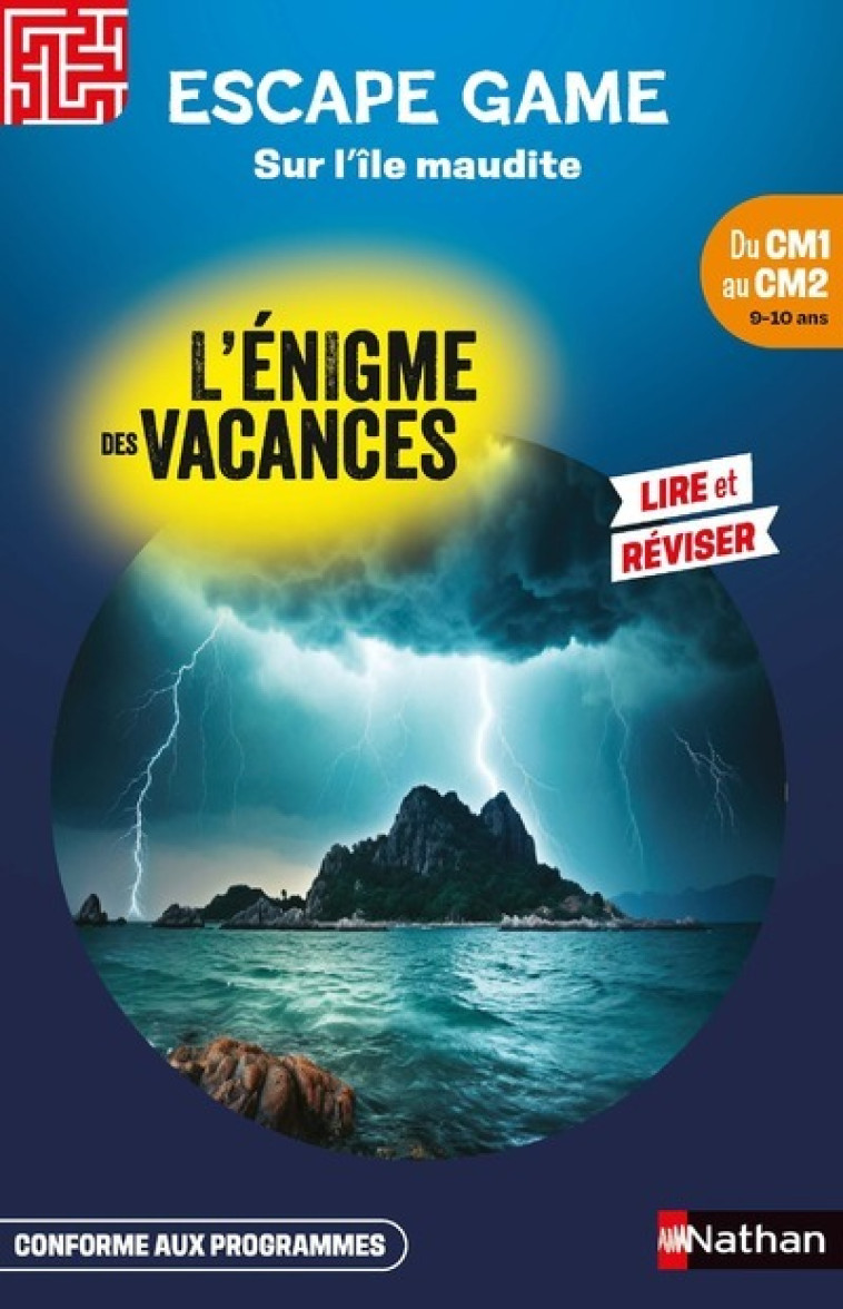 Enigme des vacances Escape game du CM1 au CM2 - Sur l'île maudite - Sophie Adriansen, Terkel Risbjerg - NATHAN