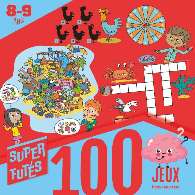 100 jeux pour super futés 8-9 ans - Sandra Lebrun, Christine Ponchon - HUGO JEUNESSE