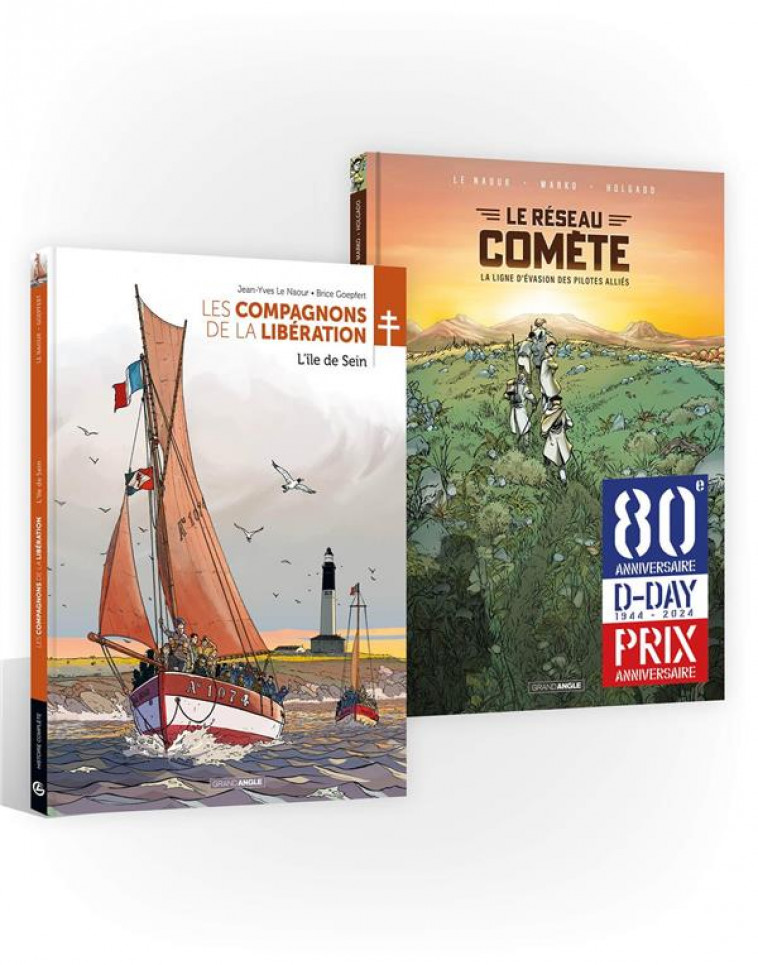 LES COMPAGNONS DE LA LIBERATION - PACK 80 ANS DEBARQUEMENT ILE SEIN/RESEAU COMETE - GOEPFERT/LE NAOUR - BAMBOO