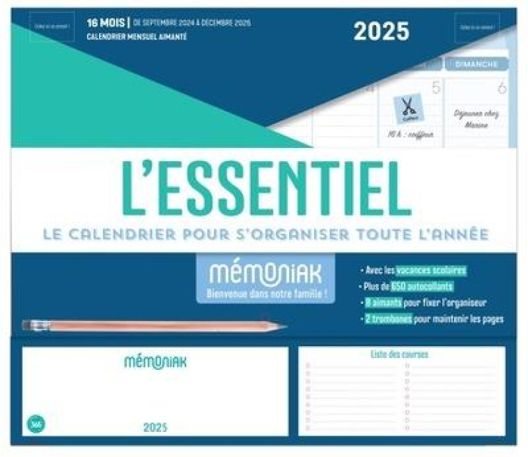 MINI-ORGANISEUR L ESSENTIEL MEMONIAK 2025 - XXX - NC