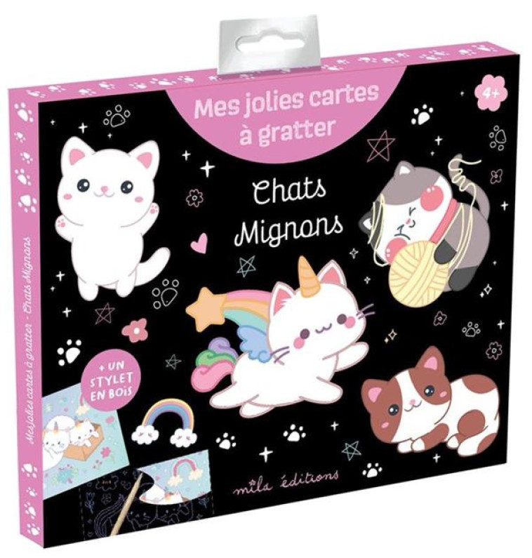 CHATS MIGNONS - MES JOLIES CARTES A GRATTER - POCHETTE AVEC 8 CARTES A GRATTER - COLLECTIF - NC