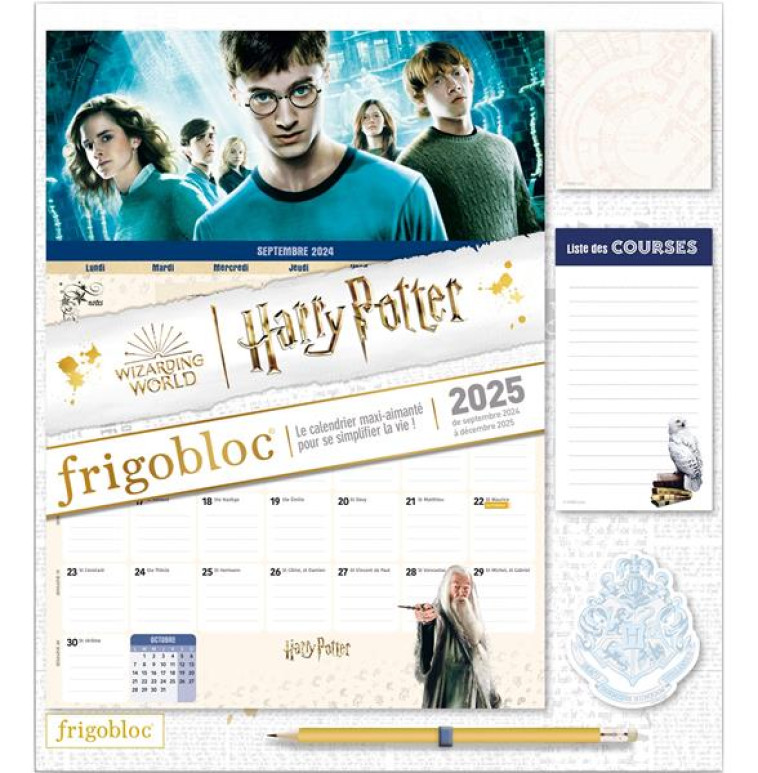 FRIGOBLOC MENSUEL 2025 HARRY POTTER (DE SEPT. 2024 A DEC. 2025) - COLLECTIF - NC