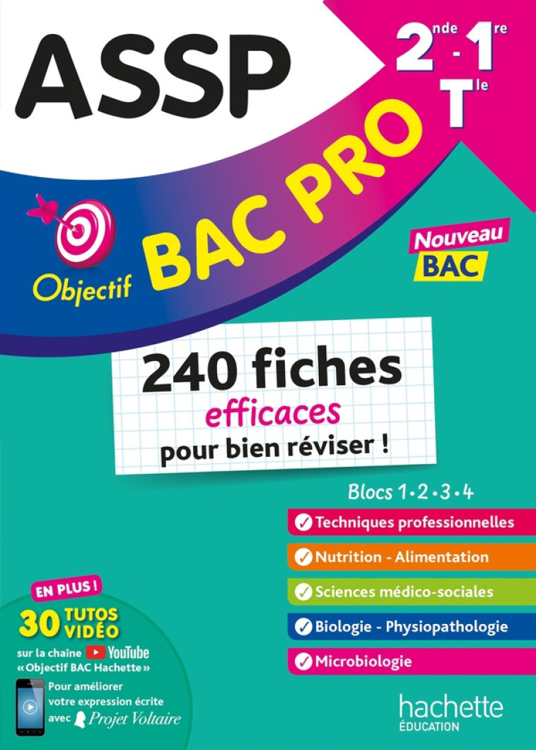 OBJECTIF BAC PRO ASSP (2DE - 1RE - TERM) - FICHES - NOUVEAUX PROGRAMMES BAC 2025 - GOLA/ROURE/SERVAT - HACHETTE